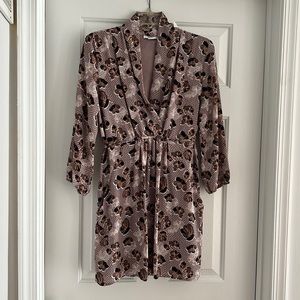 Bar III pink and black floral dress with pockets size S